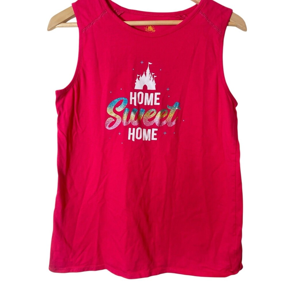 Disney Women's " Home Sweet Home " Tank Top - Pink - Size Medium